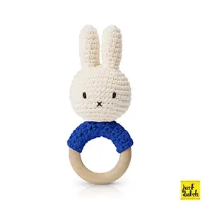 Miffy teether eco-cotton rattle Just Dutch