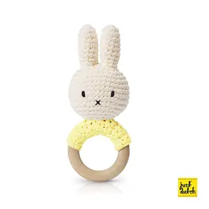 Miffy teether eco-cotton rattle Just Dutch