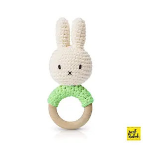 Miffy teether eco-cotton rattle Just Dutch
