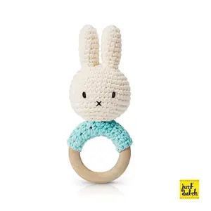Miffy teether eco-cotton rattle Just Dutch image-0