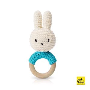 jdt6440-miffy-teether-eco-cotton-rattle-just-dutch-aqua-one-size