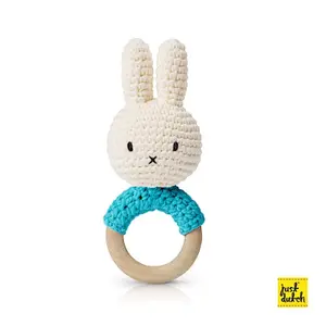 Miffy teether eco-cotton rattle Just Dutch