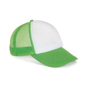 kp143-white-greenflash-child-s-5-panel-trucker-cap-k-up-white-green-flash-one-size