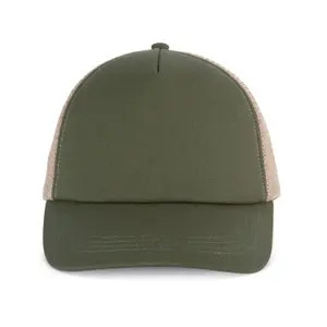 Cotton canvas 5 panel trucker cap K-up Gold Label image-1