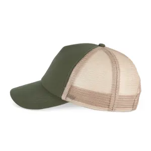 Cotton canvas 5 panel trucker cap K-up Gold Label image-3