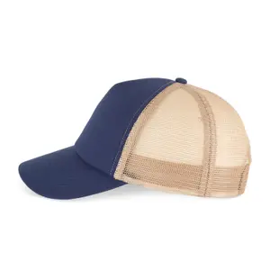 Cotton canvas 5 panel trucker cap K-up Gold Label image-3