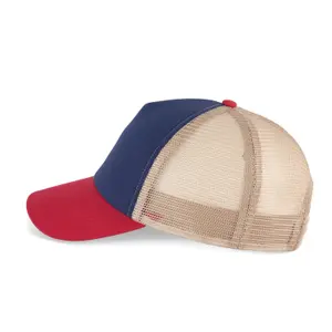 Cotton canvas 5 panel trucker cap K-up Gold Label image-3