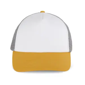 Cotton canvas 5 panel trucker cap K-up Gold Label image-1