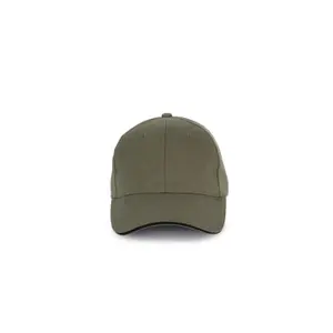 Contrasting sandwich cap - 6 panels - organic cotton K-up image-0