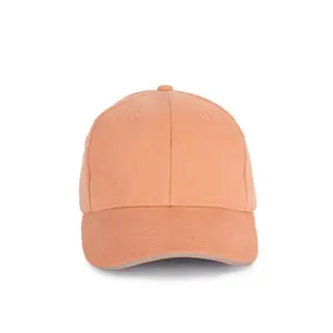6-panel organic cotton cap with contrasting sandwich design K-up image-0