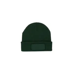 Recycled beanie with patch K-up image-0