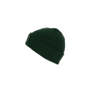 Recycled beanie with patch K-up image-1