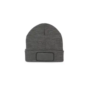 Beanie with patch and thinsulate lining K-up image-0