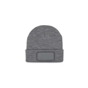 Beanie with patch and thinsulate lining K-up image-0