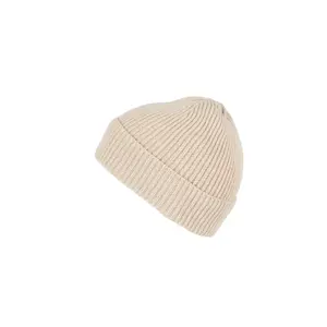 Ribbed beanie with lapel K-up image-0