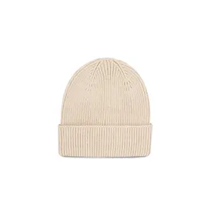 Ribbed beanie with lapel K-up image-1