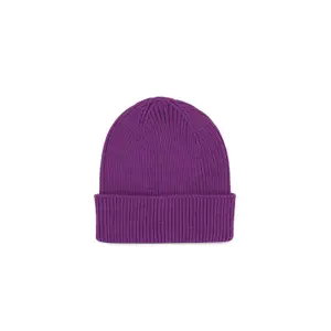Ribbed beanie with lapel K-up image-0