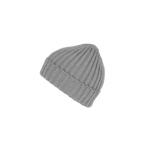 Double ribbed beanie with lapel K-up image-1