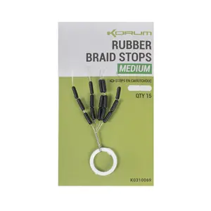 Set van 15 rubber stops Korum rubber braid stops image-0