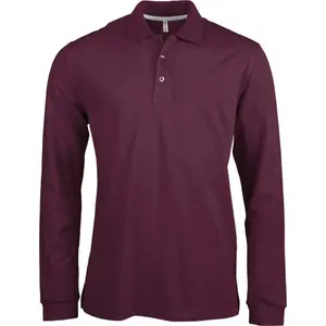 Long sleeve polo shirt Kariban image-1