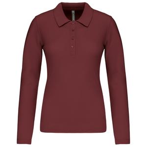 k257-wine-women-s-long-sleeve-polo-kariban-pique-red-bordeaux
