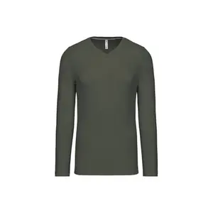 T-shirt Kariban Col V manches longues image-1