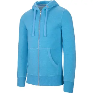 Sweatshirt com capuz e fecho éclair Kariban Mélange image-1