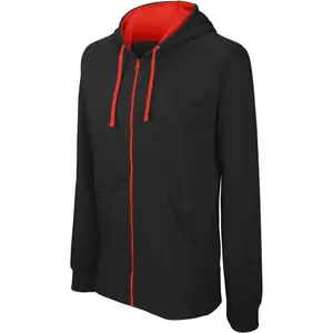 Hooded zip sweatshirt Kariban Contrastée image-1