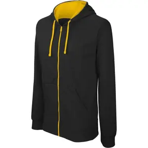 Hooded zip sweatshirt Kariban Contrastée image-1
