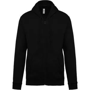 Hooded sweatshirt with zip Kariban Molleton image-1