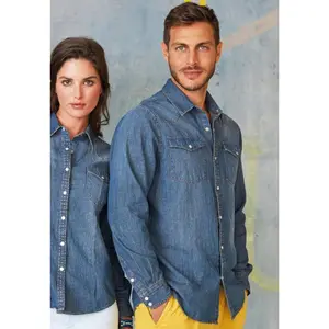 Long sleeve shirt Kariban Denim image-1