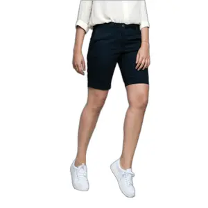 Bermudas de sarga de algodón mujer Kariban Chino image-0