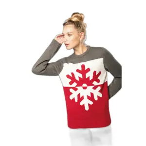 Pullover Kariban Motif Flocon image-0