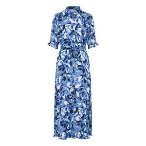 10504043-108009-abito-a-camicia-da-donna-kaffe-velana-blue-blurry-leafs