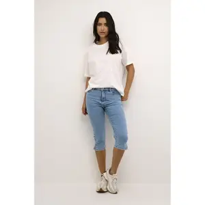 Damskie jeansy skinny KAFFE Vicky Capri image-3