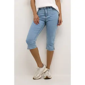 Damskie jeansy skinny KAFFE Vicky Capri image-4