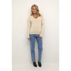 Women's V-neck sweater KAFFE KALizza image-1