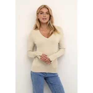 Women's V-neck sweater KAFFE KALizza image-2