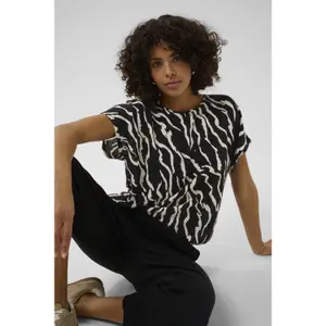 Damenbluse mit Druck KAFFE Amber image-3