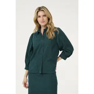 Women's long sleeve blouse KAFFE KAVera Corduroy image-3