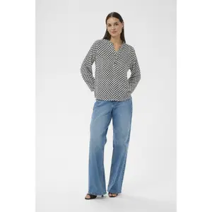 Blusa de manga comprida feminina KAFFE Mathilde image-1