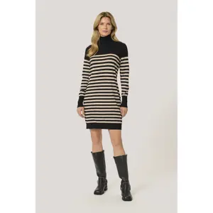 Vestido de punto a rayas para mujer KAFFE Astrid image-1