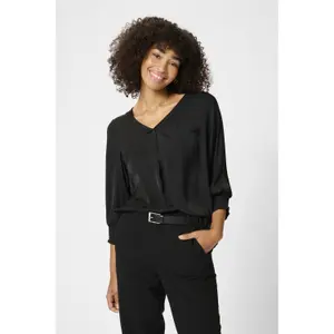 Women’s V-neck blouse KAFFE Cassie image-1