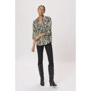 Long sleeve blouse for women KAFFE Katrine Printed image-1