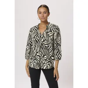 Long sleeve blouse for women KAFFE Katrine Printed image-2