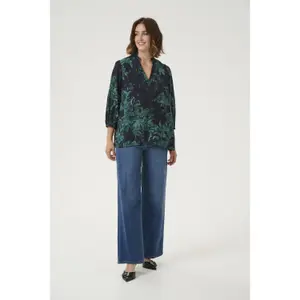 Long sleeve blouse for women KAFFE isa image-1
