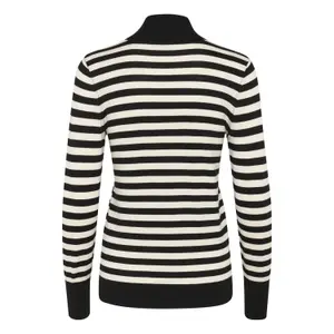 Jersey de cuello alto para mujer KAFFE Lizza Striped image-3