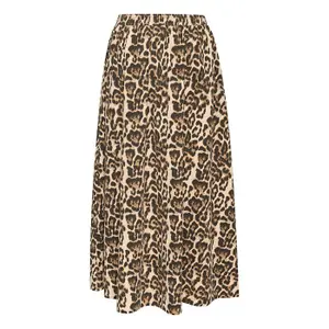 Kjol för kvinnor KAFFE Leopra image-1