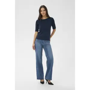 Women's boat neck sweater KAFFE Lizza Solid image-1