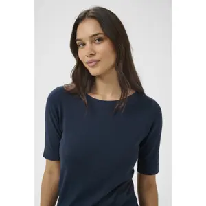 Women's boat neck sweater KAFFE Lizza Solid image-5